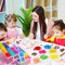 17500+ Rubber Loom Bands with 3 Layer Pink Container, 28 Colors, 600 S-Clips, 352 Beads, 40 Cartoon Pendant, Bracelet Making Refill Kit for Kids
